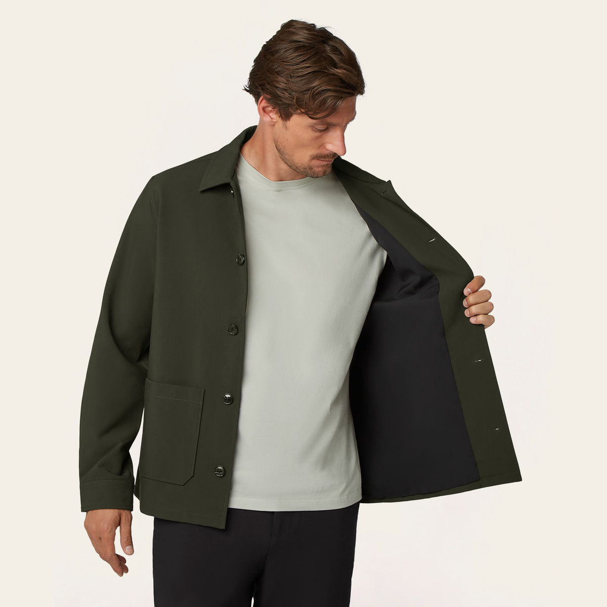 Shirt Jacket Dark Green