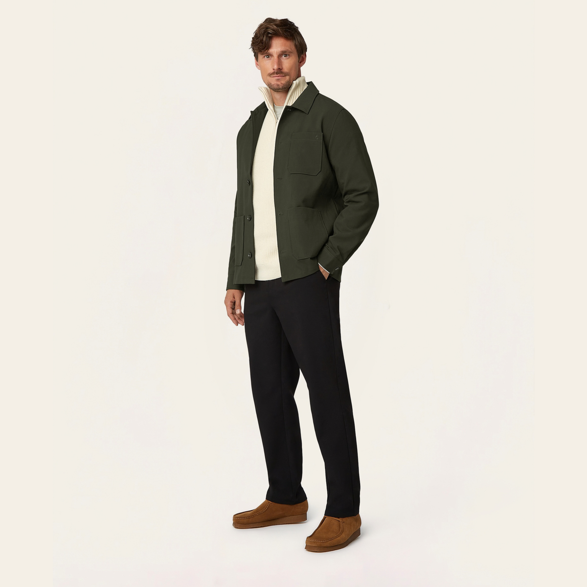 Shirt Jacket Dark Green