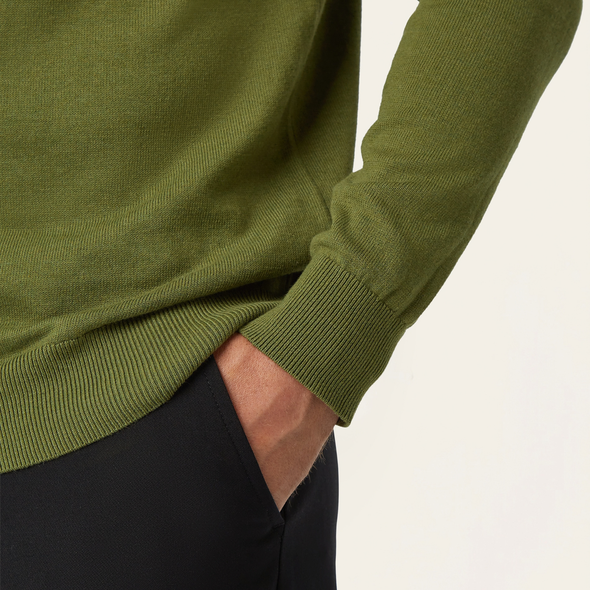 Seawool Half Zip Olive