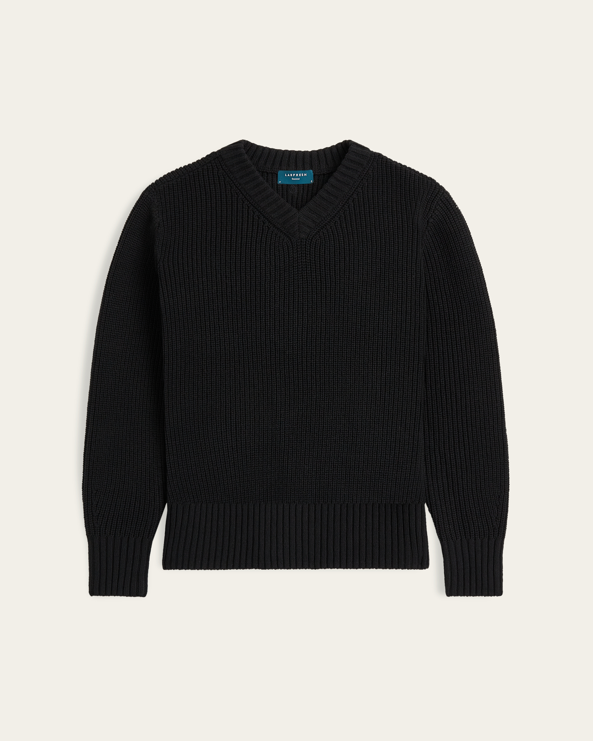 Heavy Seawool V-neck - Black