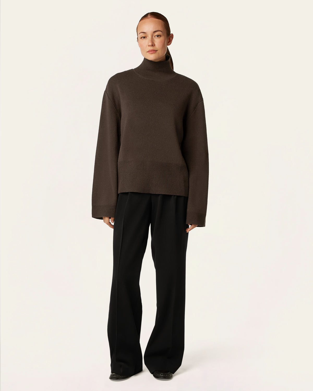 Heavy Seawool Turtleneck - Dark Brown