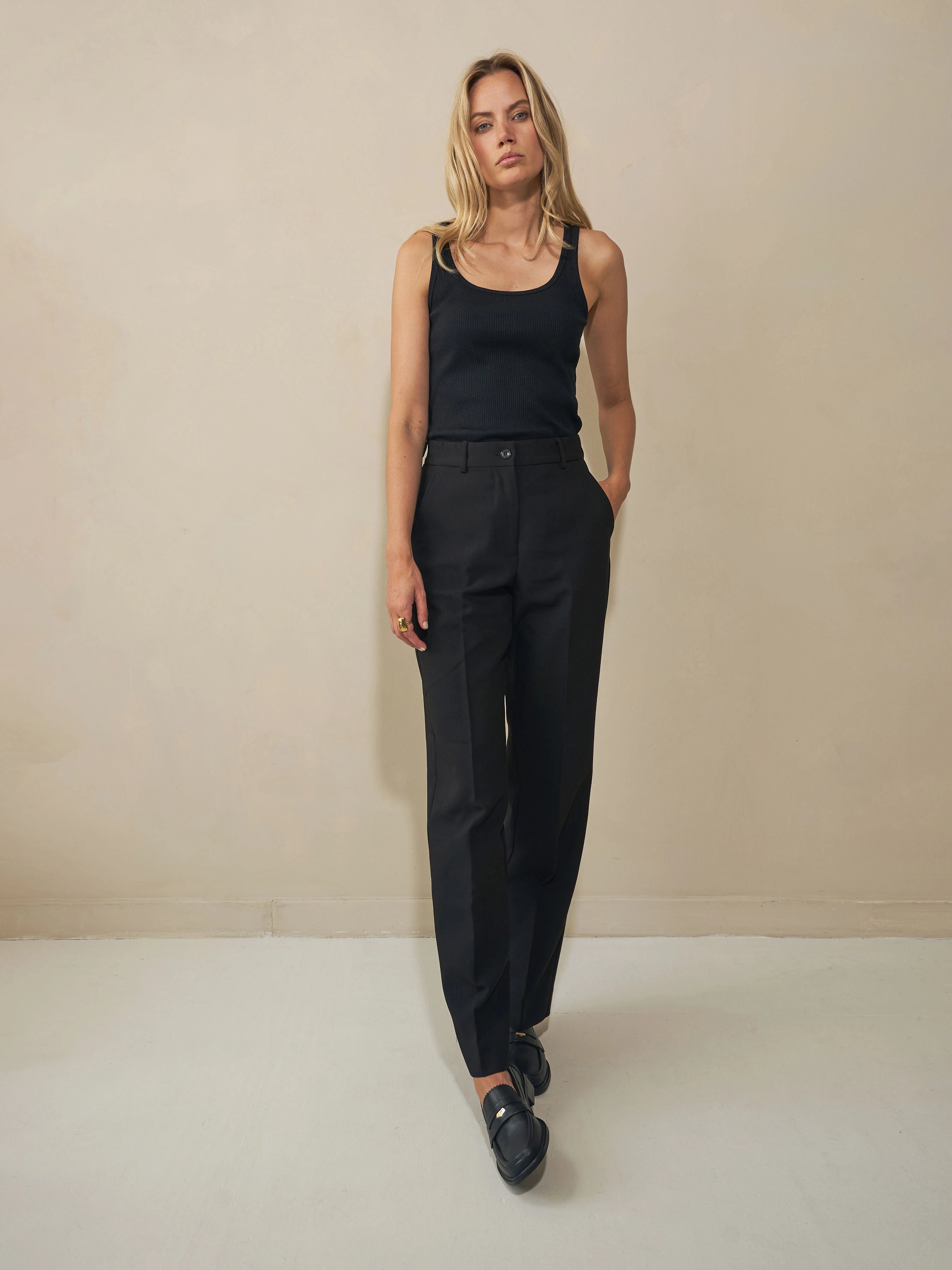 Straight pants - Black