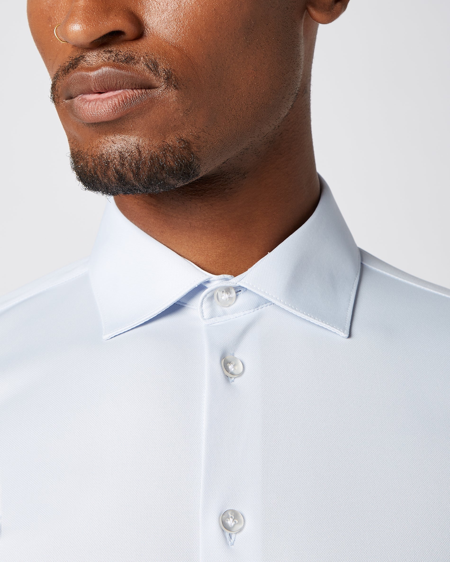 Prior Tech: Non-iron stretch shirt light blue
