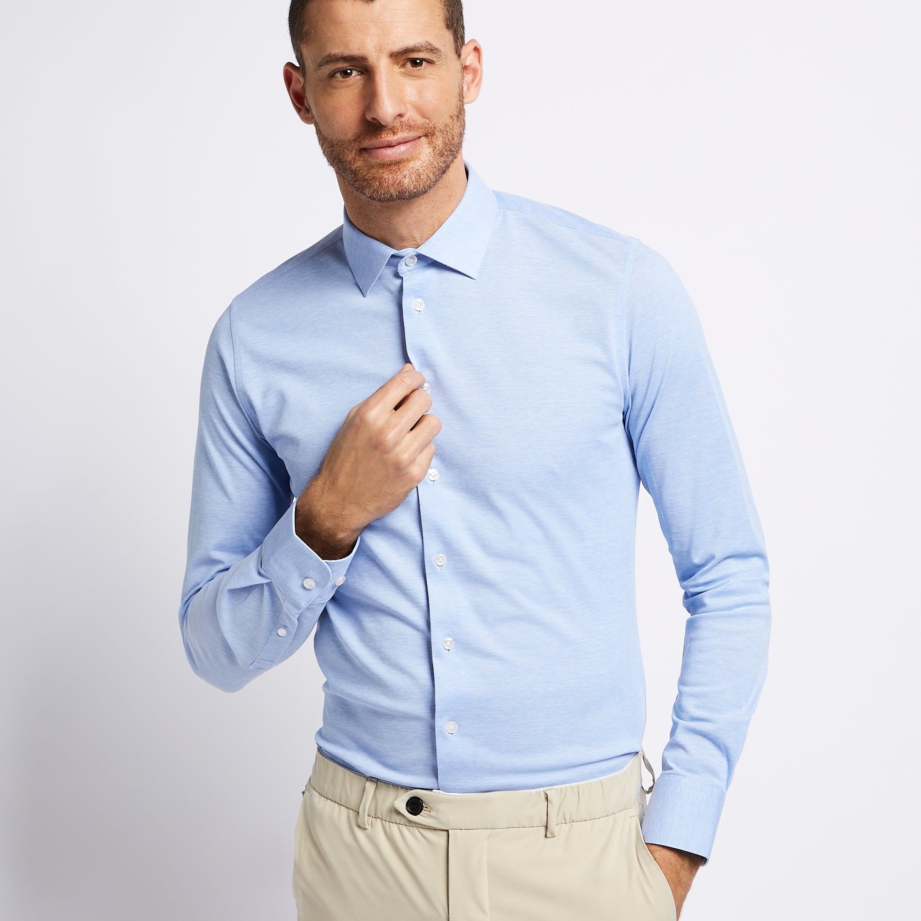 Knitted shirt blue