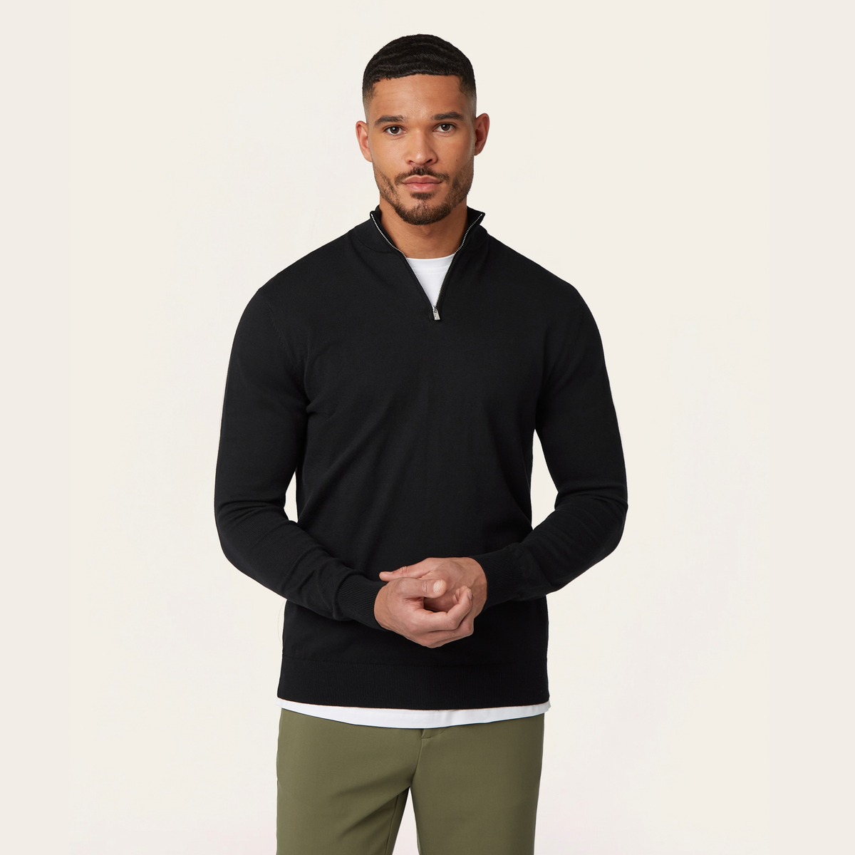 Seawool Half Zip Black