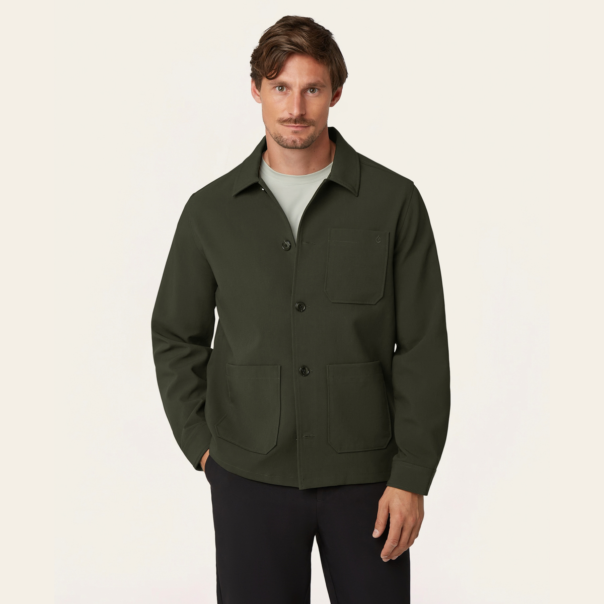 Shirt Jacket Dark Green