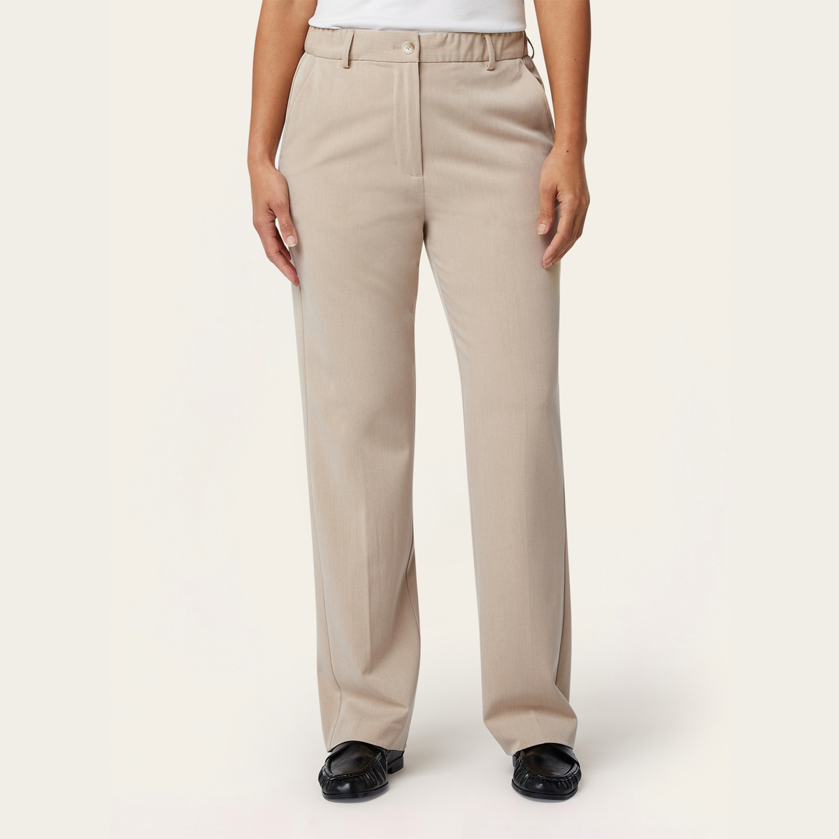Straight Signature pants - Sand