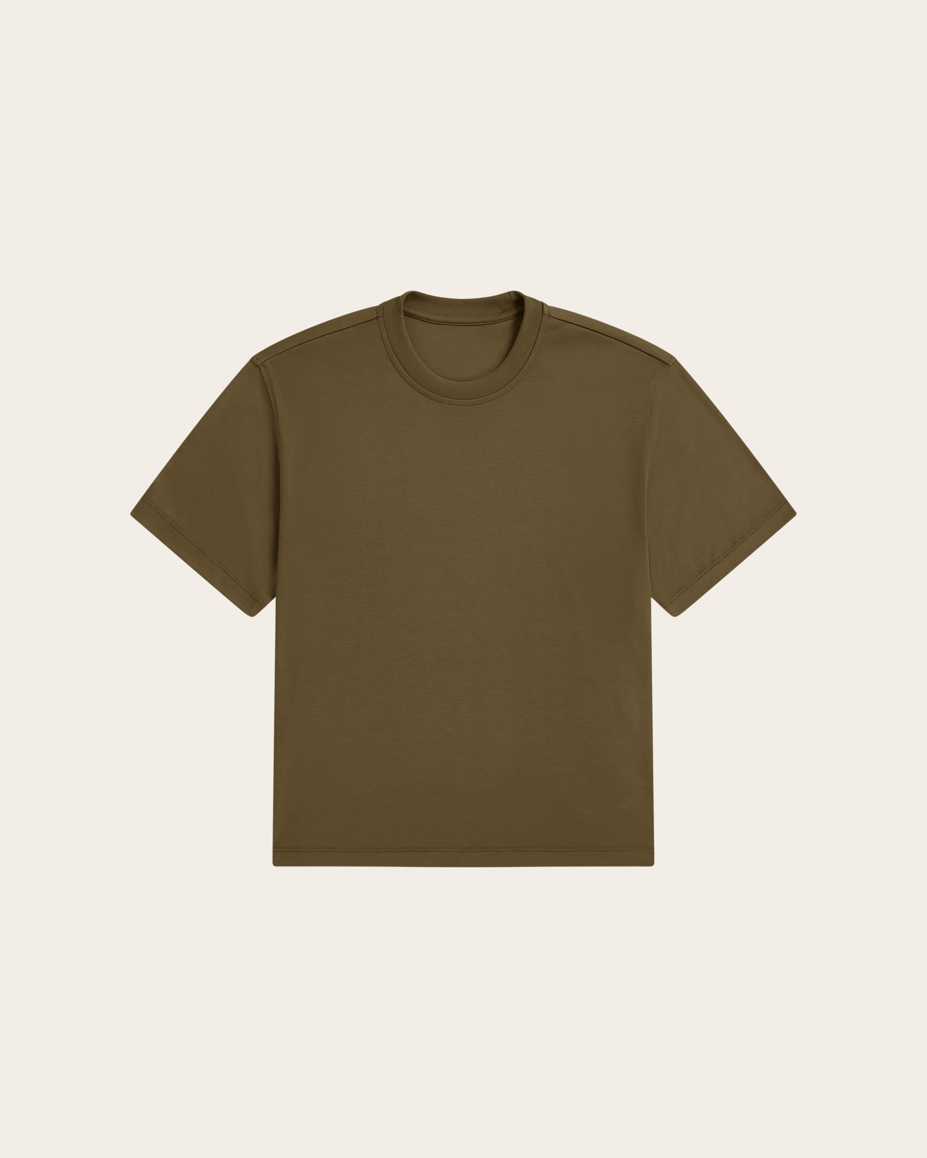 Interlock Boxy Fit T-shirt - Olive