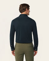 Knitted non-iron shirt navy