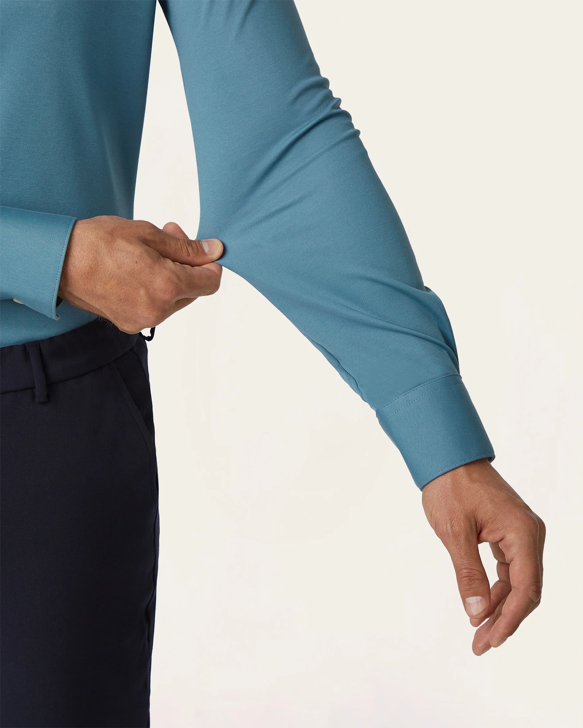 Knitted non-iron shirt Deep Blue