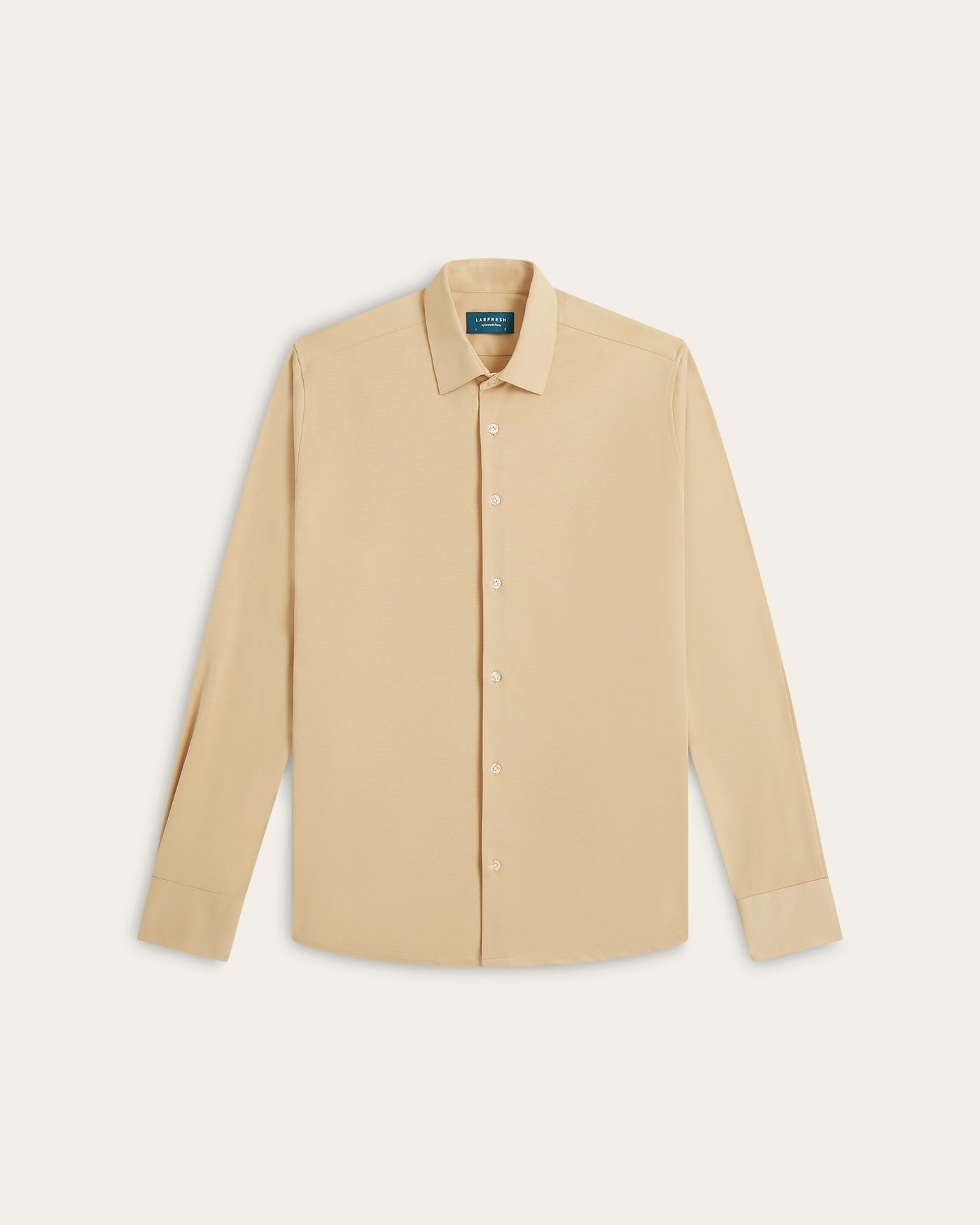 Knitted non-iron shirt Sand