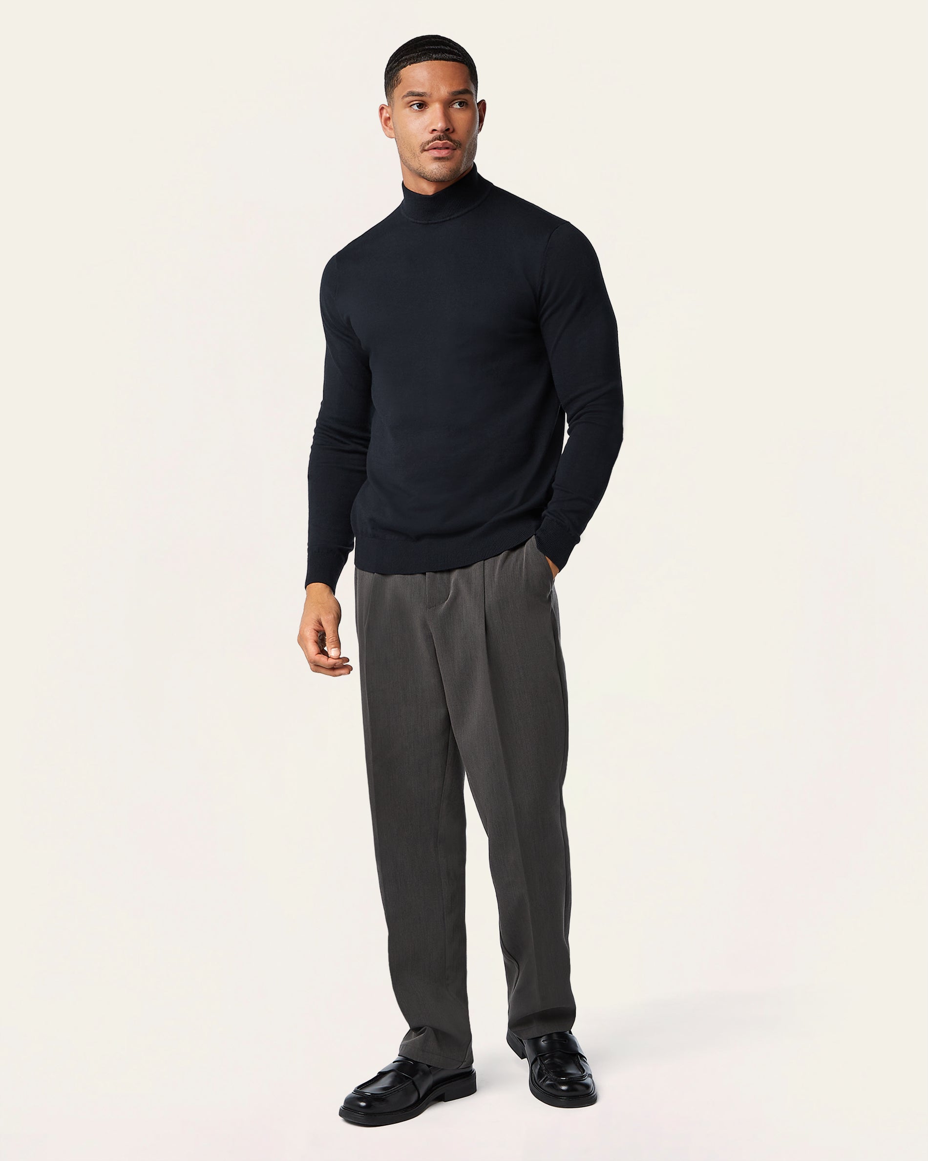 Seawool Mockneck Navy