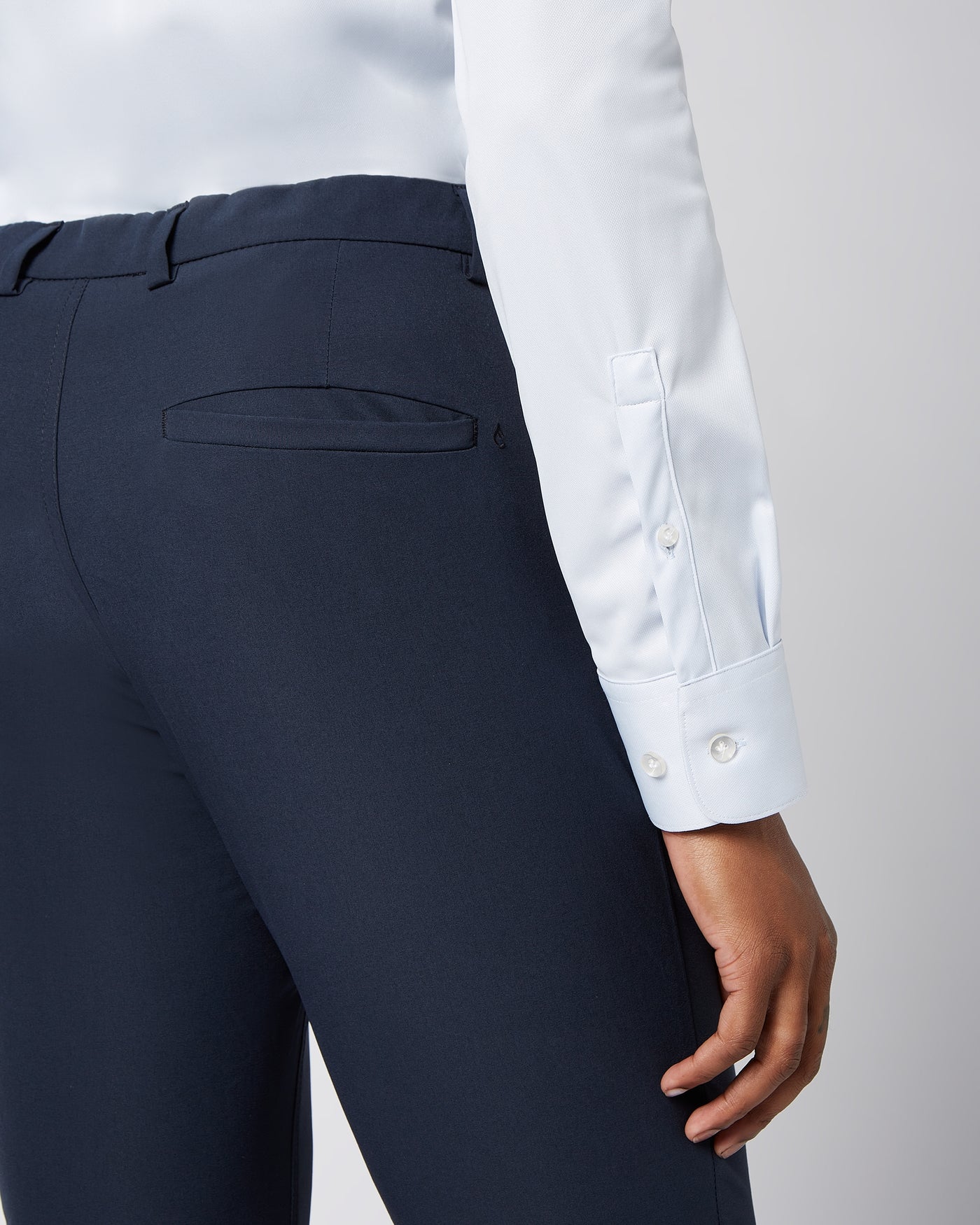 Prior Tech: Non-iron stretch shirt light blue