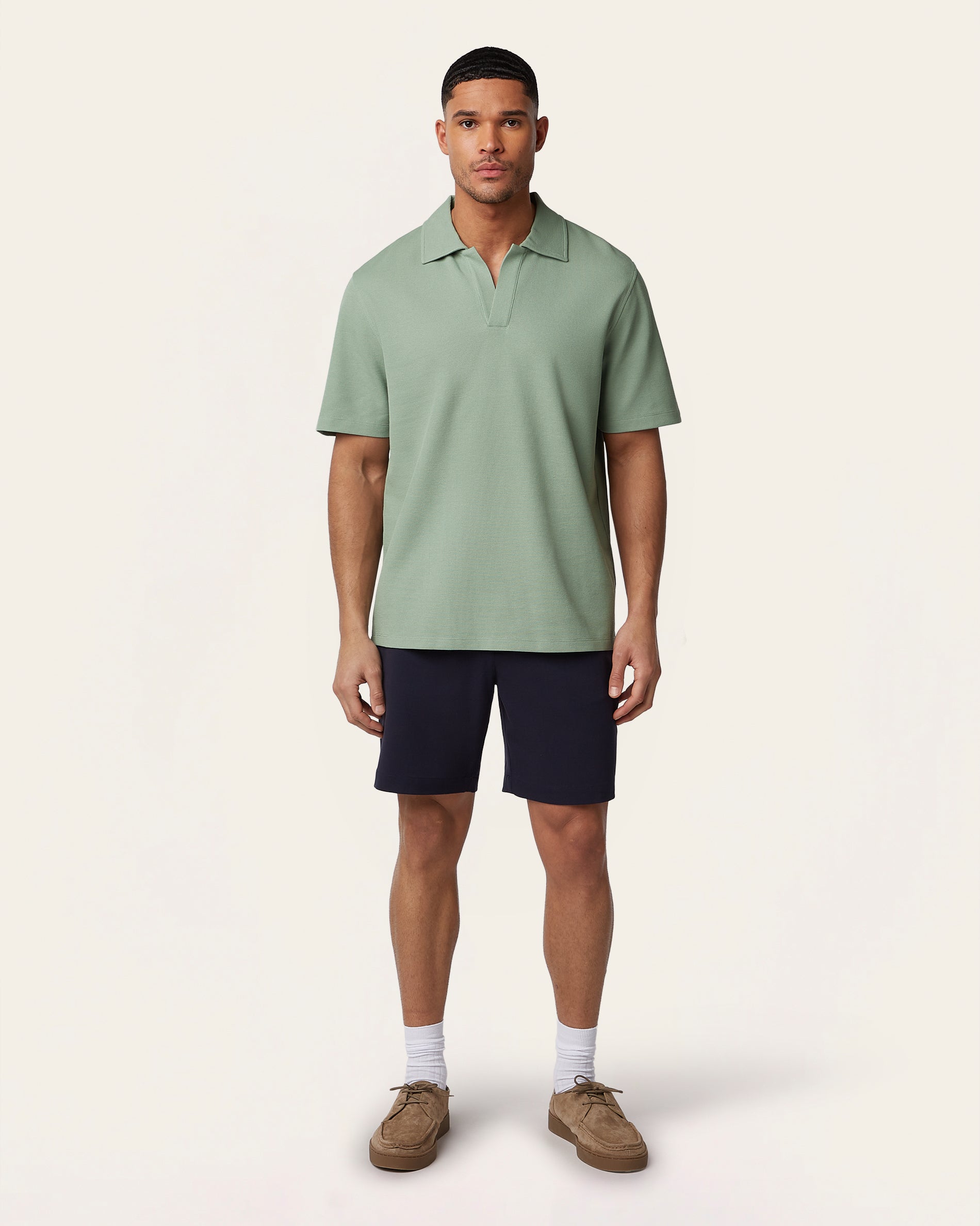 Relaxed Polo Fern Green