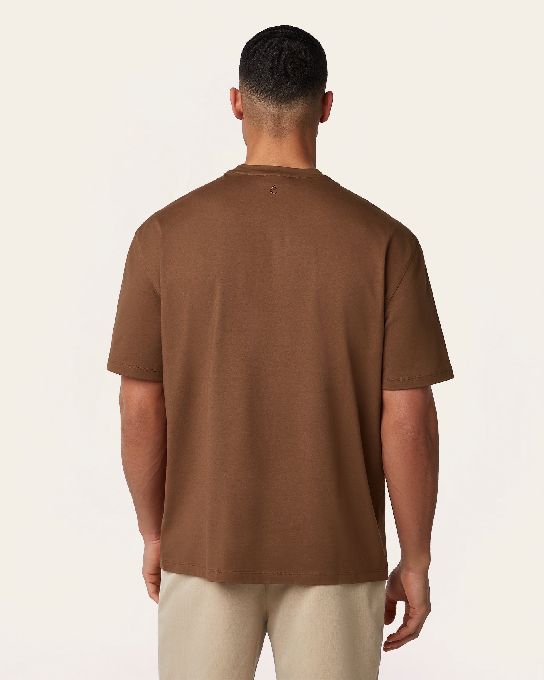 Heavy weight relaxed fit t-shirt Brown