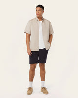 Short Sleeve Shirt Sand Check