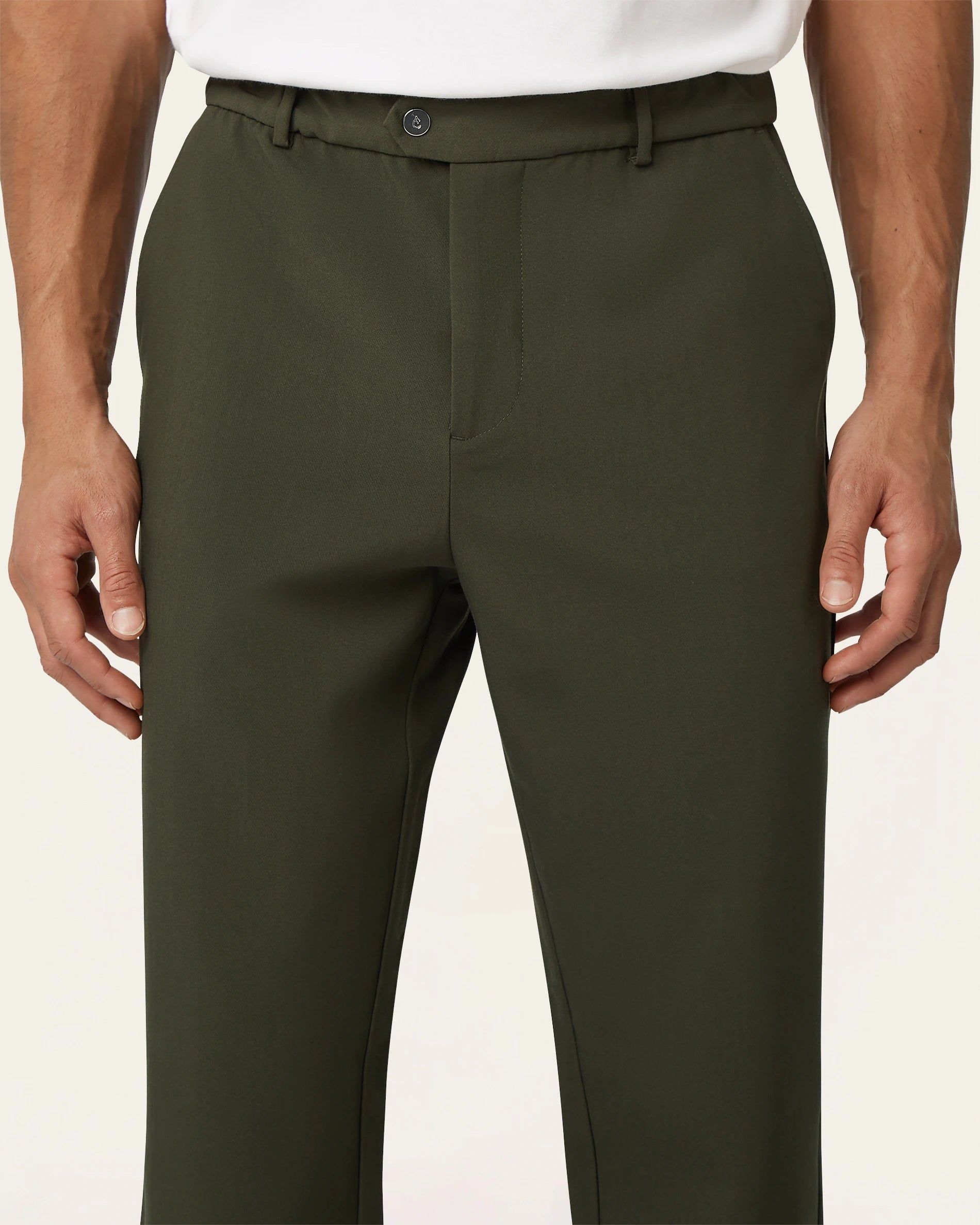 Straight pants Dark Green