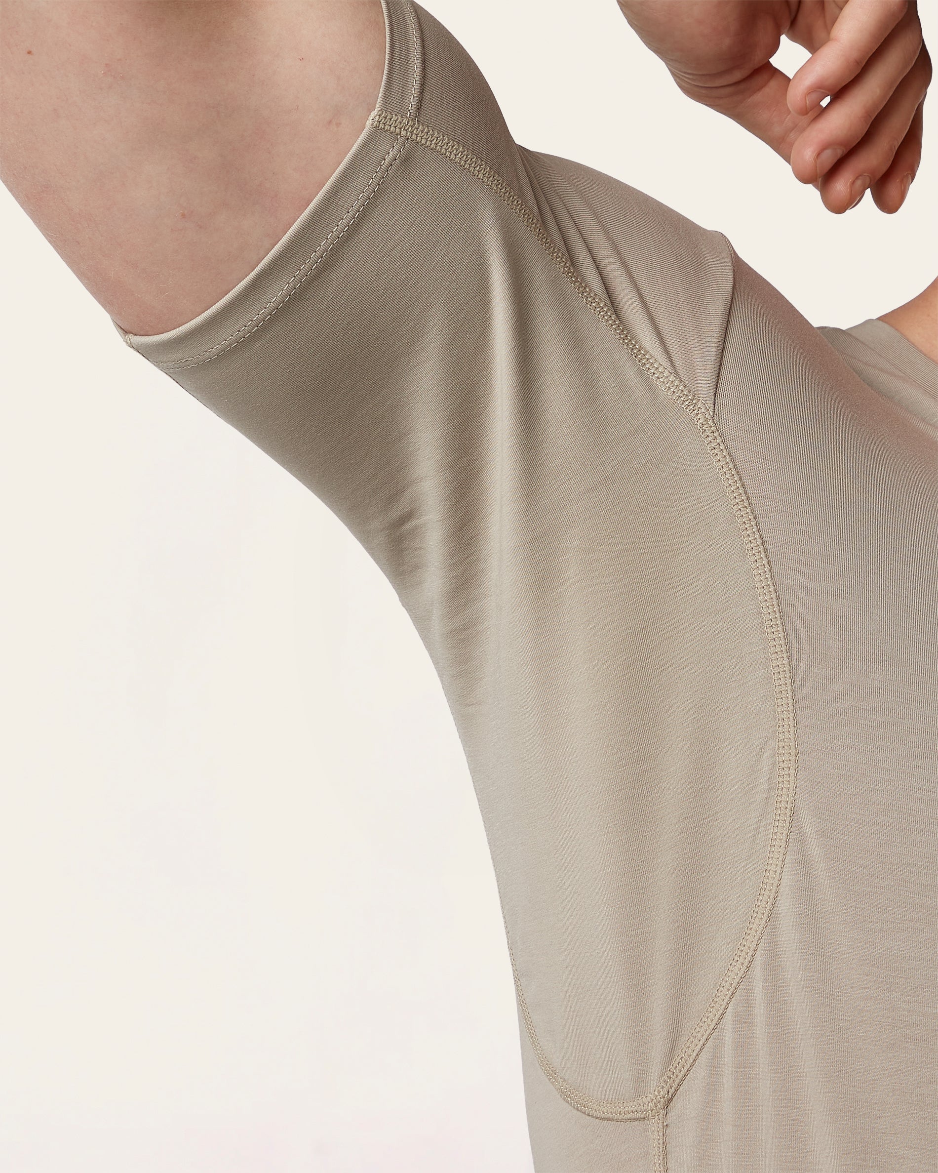 V-neck Sweat-proof undershirt khaki