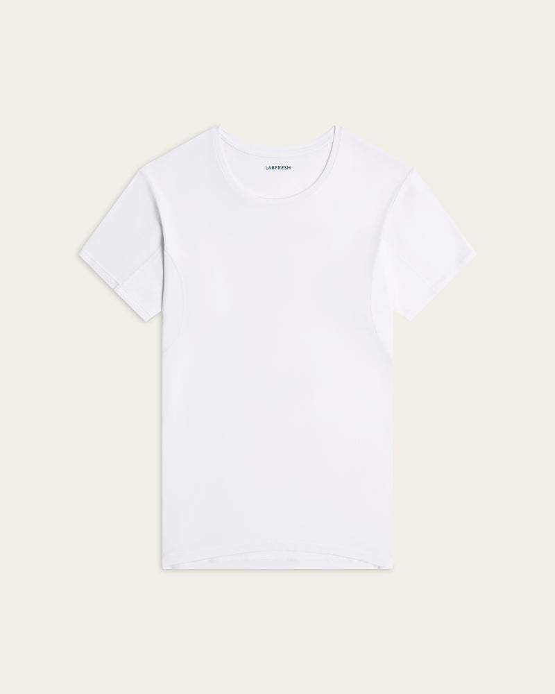 Crewneck sweat-proof undershirt - white